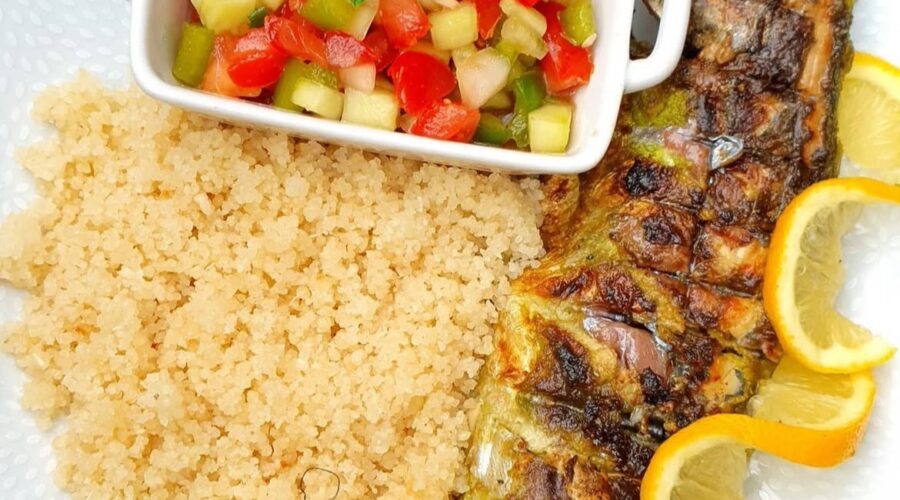 Recipe : Ivorian Cassava Couscous with Grilled Fish