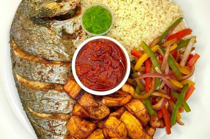 Attiéké :Ivorian Cassava Couscous with Grilled Fish